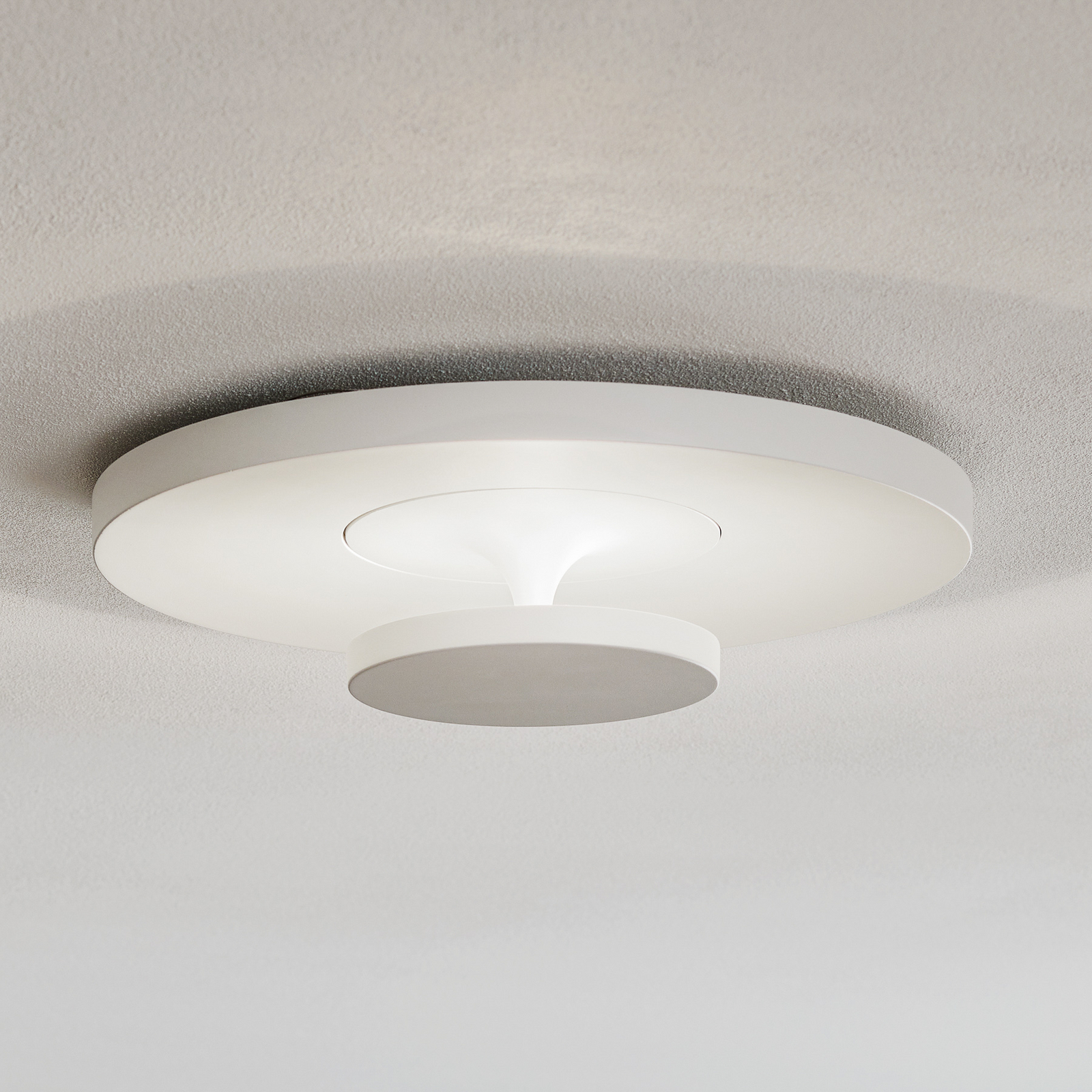 Egger DLS LED осветление за таван Sunny, бяло, Ø 38 cm